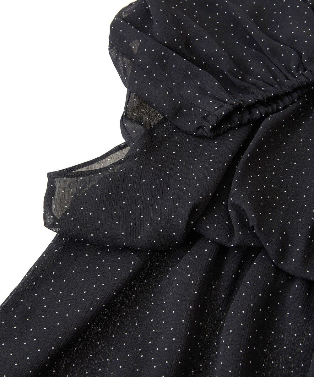 earth music&ecology レイヤードライクドット柄ブラウス 