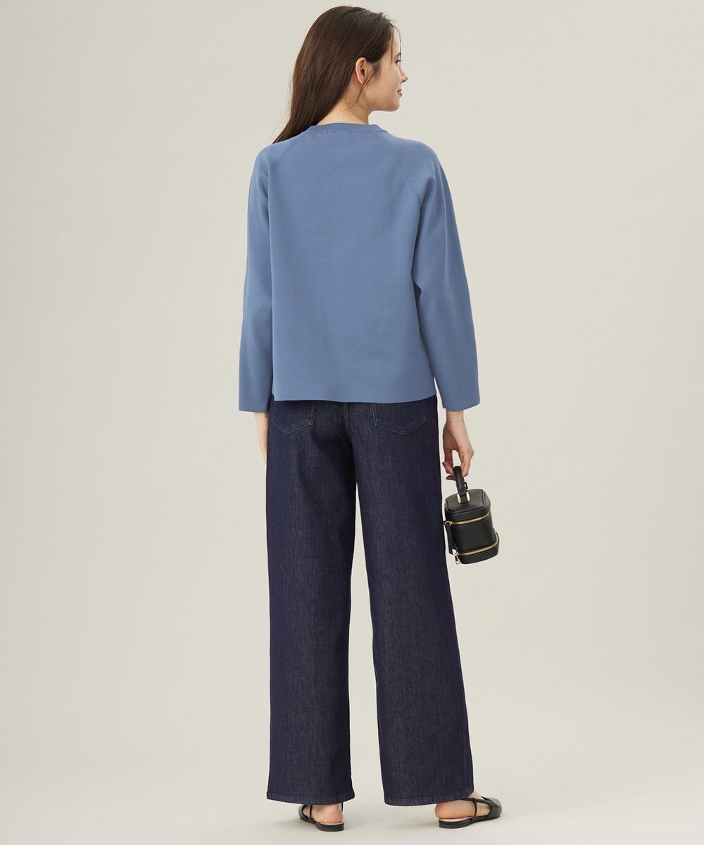 自由区 S 【洗える】パールディティールプルオーバー ニット 