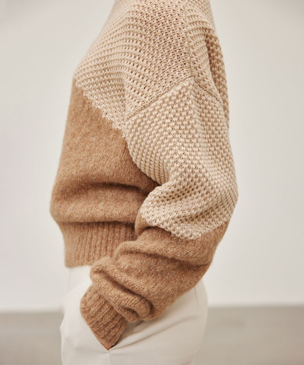 BEIGE， GLAIEULS / アルパカ混インターシャニット 