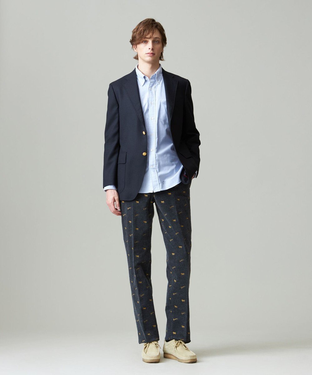 J.PRESS MEN エンブロイダリーストレッチコーデュロイパンツ 