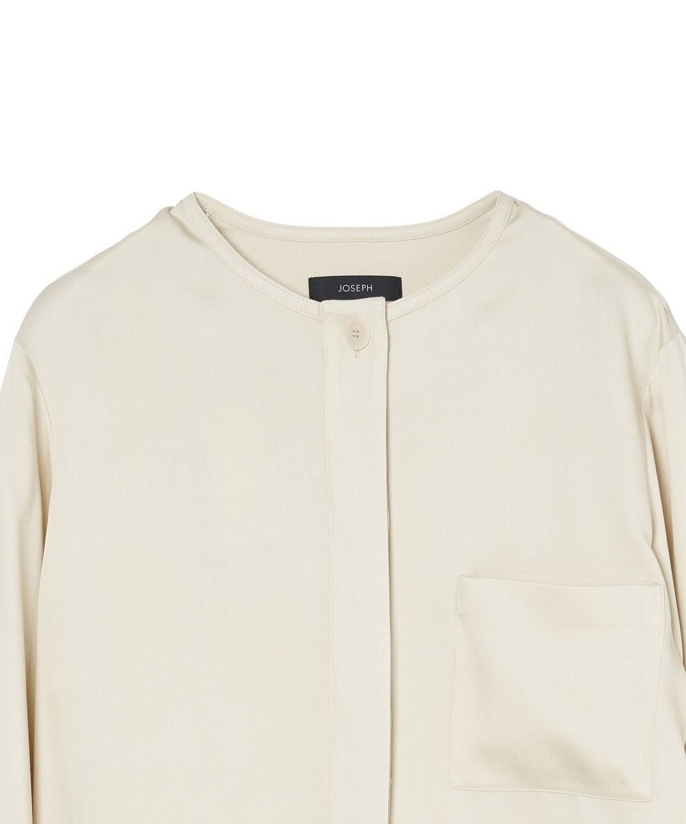 JOSEPH ソフトビスコーステーラリング　ノーカラーシャツ 