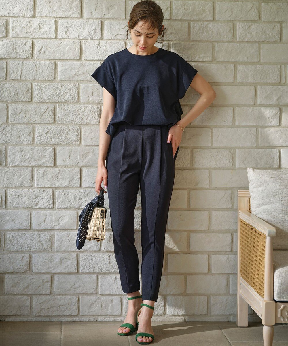 組曲 【接触冷感・吸湿冷感・UVカット】スタイルアップジャージー パンツ 