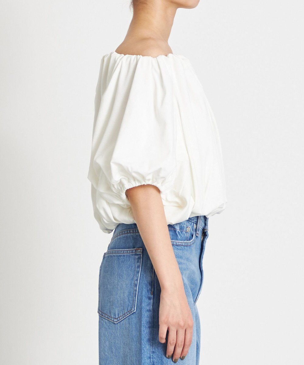 NAVE 【Nave 　洗える・接触冷感】クロップドジャージーブラウス 