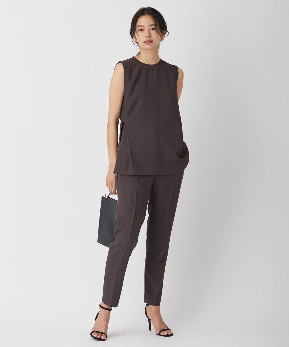 ICB L 【新色追加・洗える】 FluidBackSatin ドロストパンツ 