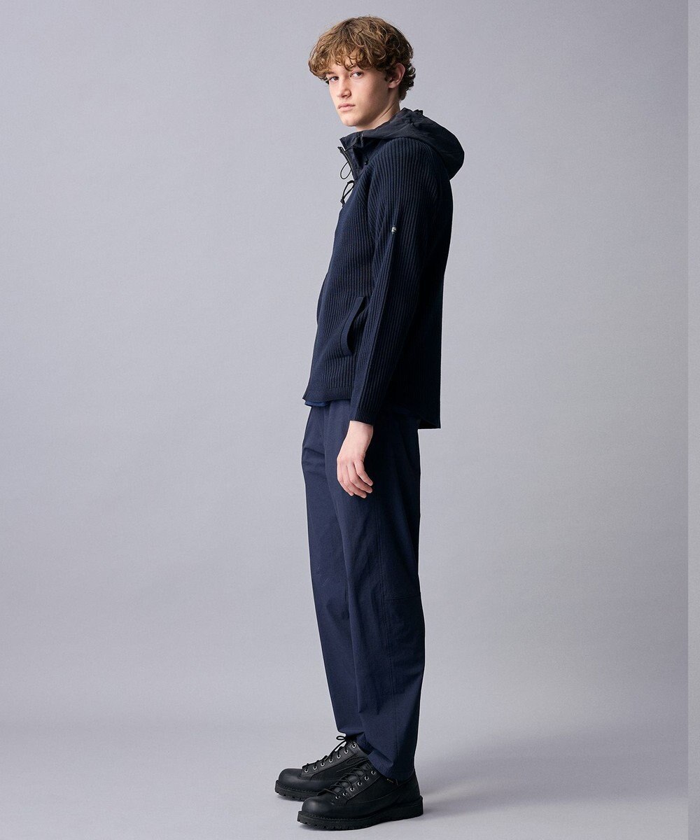 JOSEPH ABBOUD MOUNTAIN 【日本素材・ストレッチ】コットンムリネ アウトドア ニット パーカー 