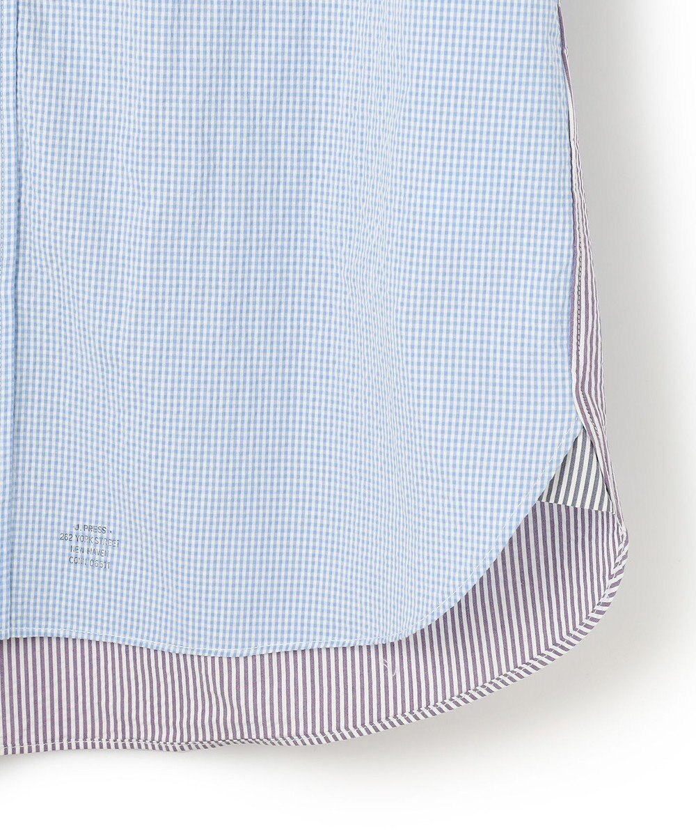 J.PRESS MEN 【クールマックス】クレイジーパターン サッカーシャツ/B.D. 