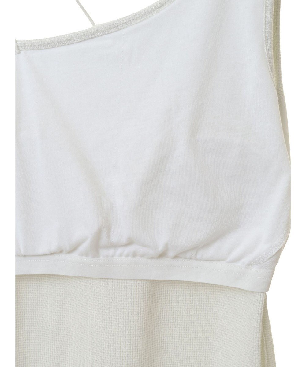 Green Parks カップ付きアシンメトリーラメタンクトップ 