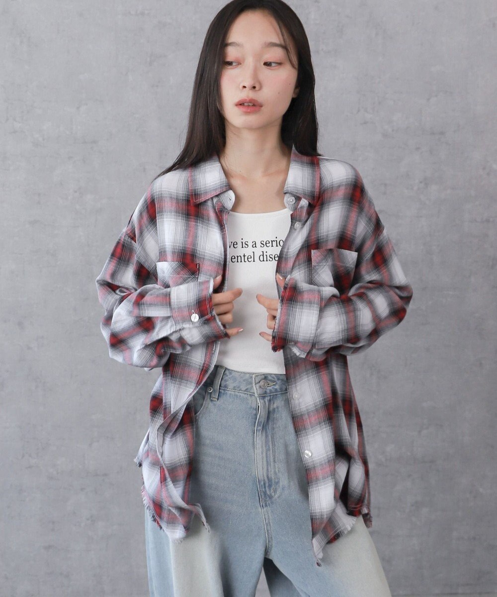 WEGO チェックBIGシャツ 