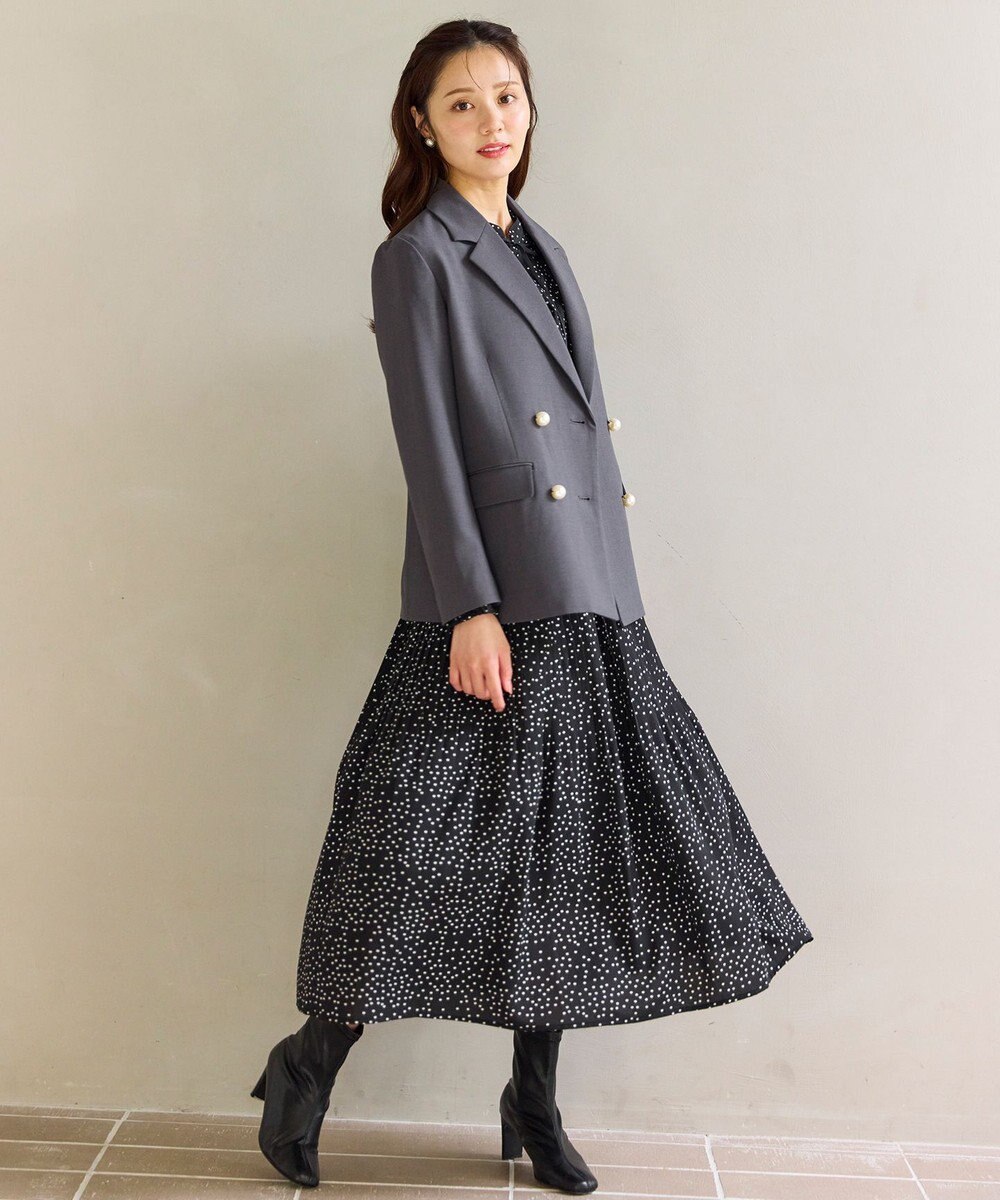 Feroux ウエストシャーリングラッフル ワンピース 