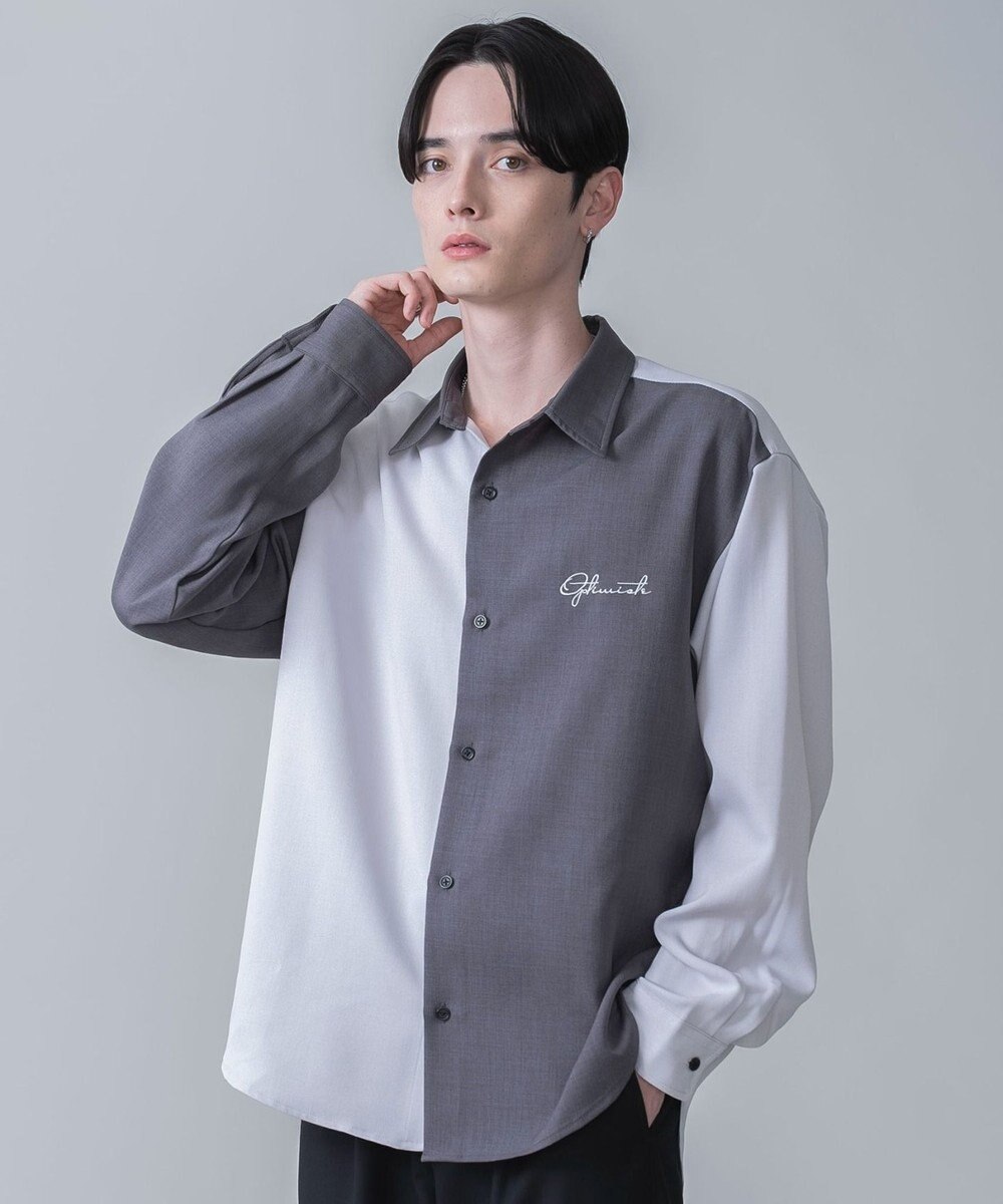 WEGO 【しわになりにくい】ドライポリカラーブロックシャツ（LS） 