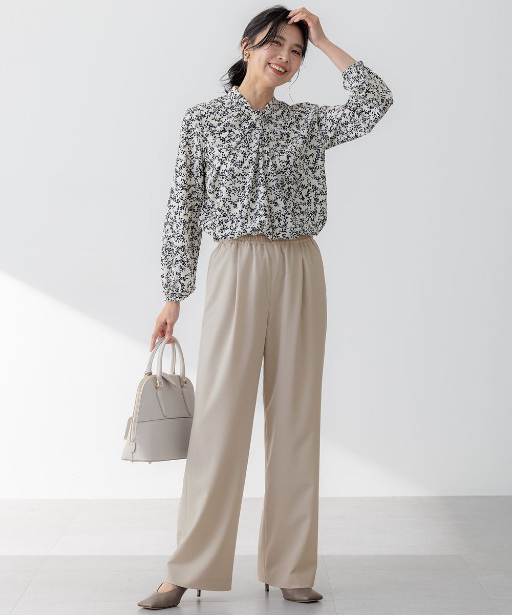 23区 L 【セットアップ対応/洗える】2WAYストレッチツイル ワイドパンツ 