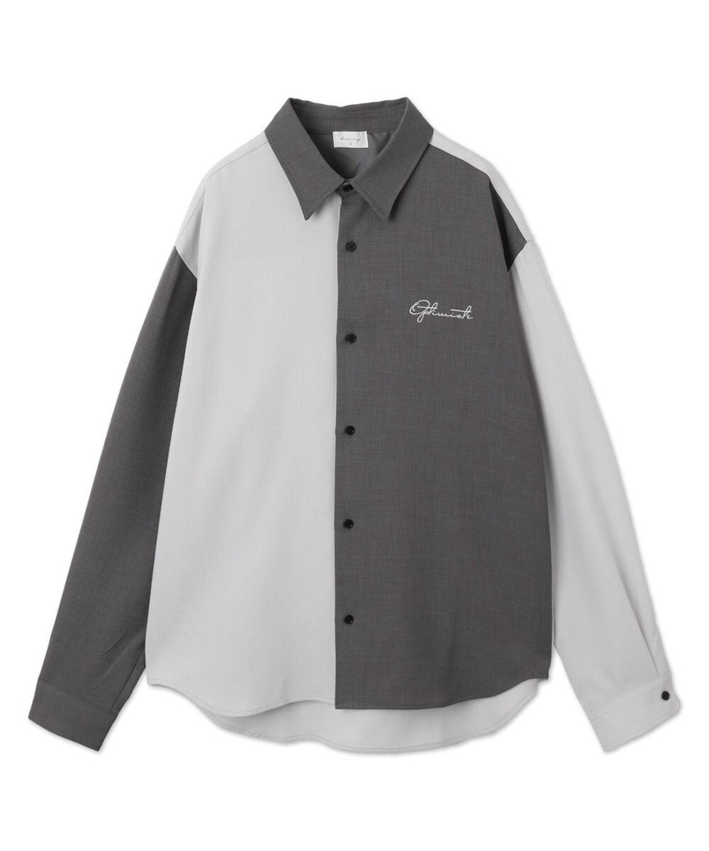 WEGO 【しわになりにくい】ドライポリカラーブロックシャツ（LS） 