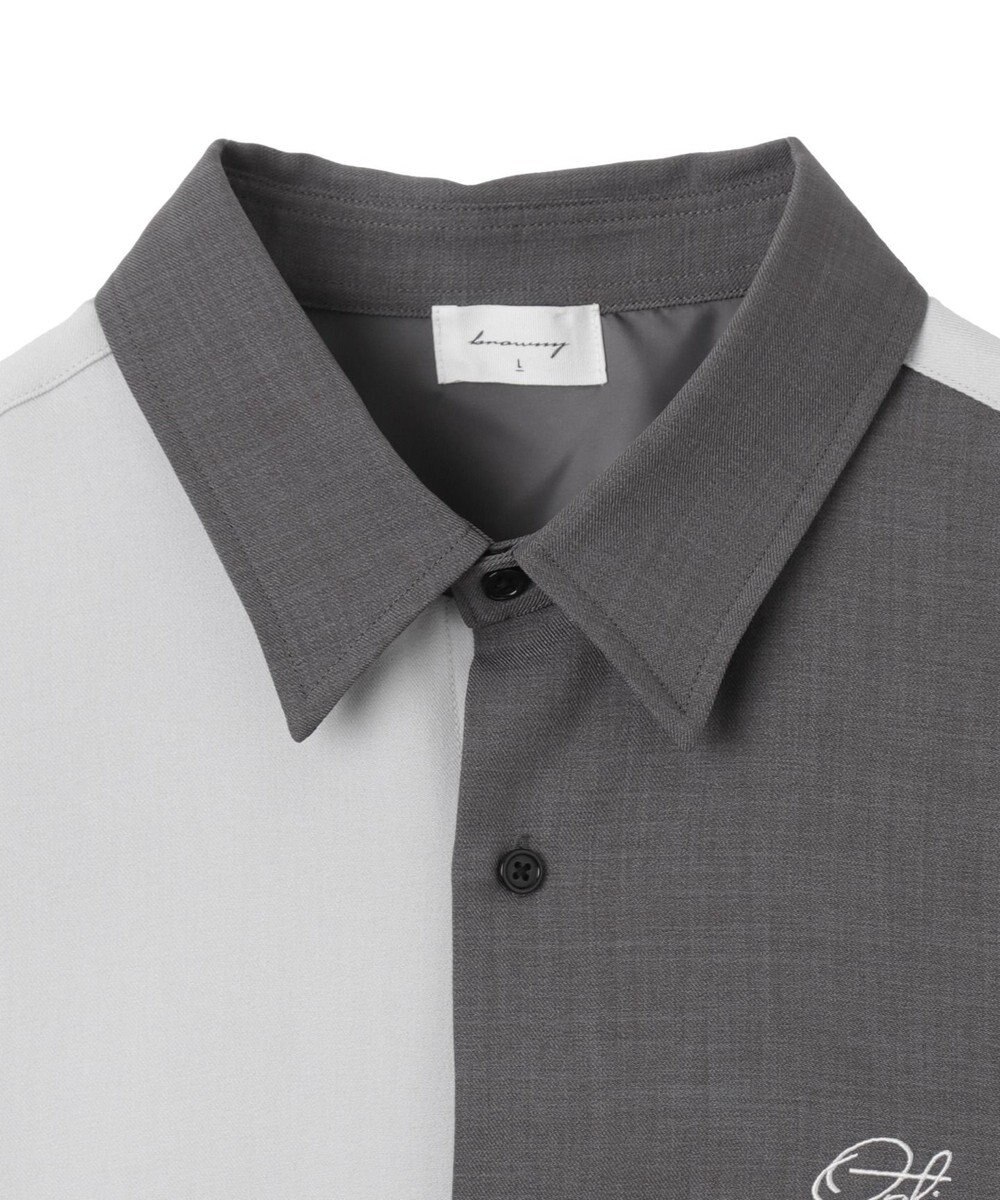 WEGO 【しわになりにくい】ドライポリカラーブロックシャツ（LS） 