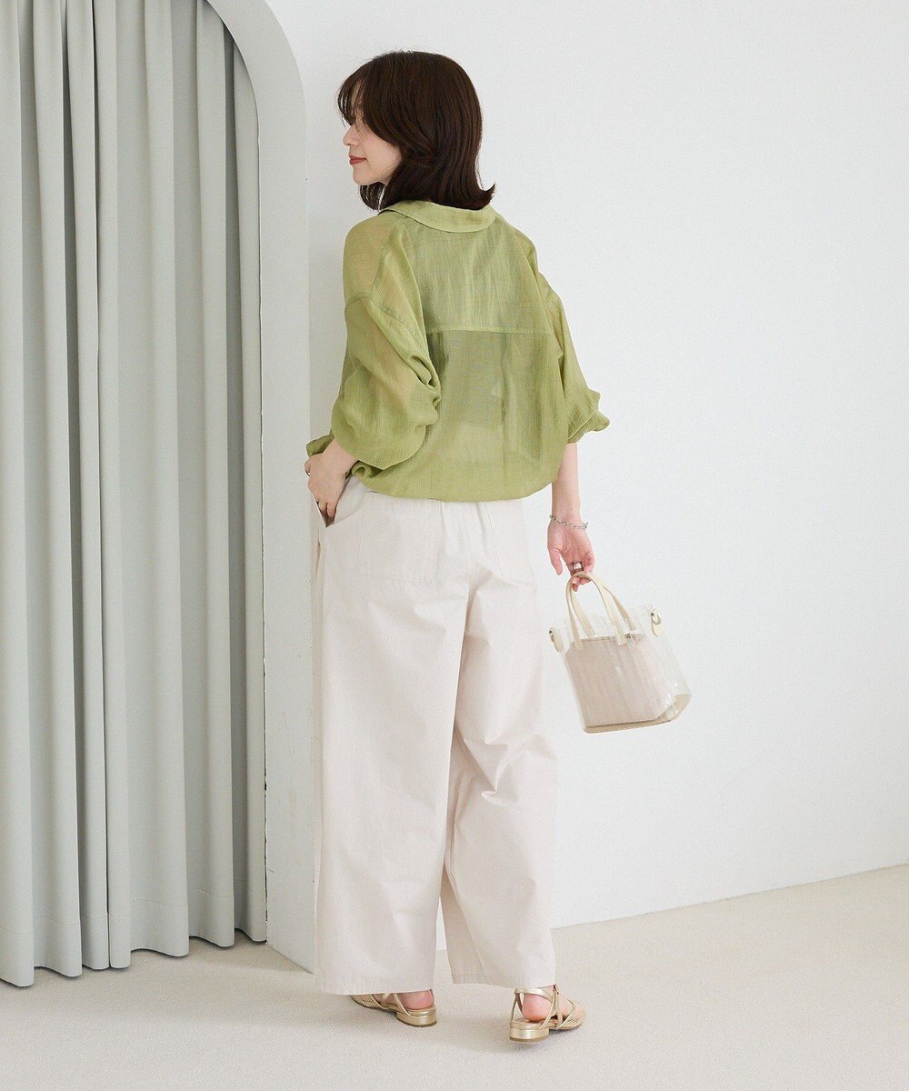 Green Parks 裾ドロストシアーシャツ 