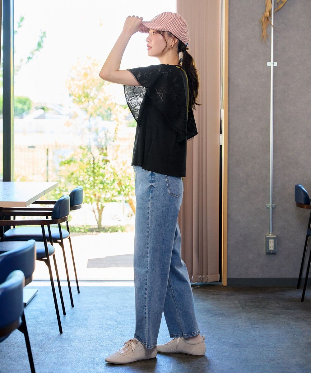 Tiaclasse レースフレアスリーブカットソートップス 