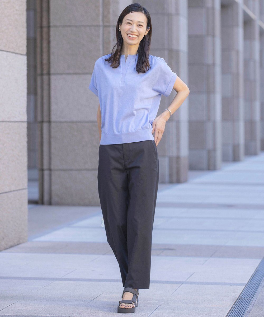 J.PRESS LADIES L 【WEB限定カラーあり・洗える】Vis/Peスパーク バンドカラー ニット 