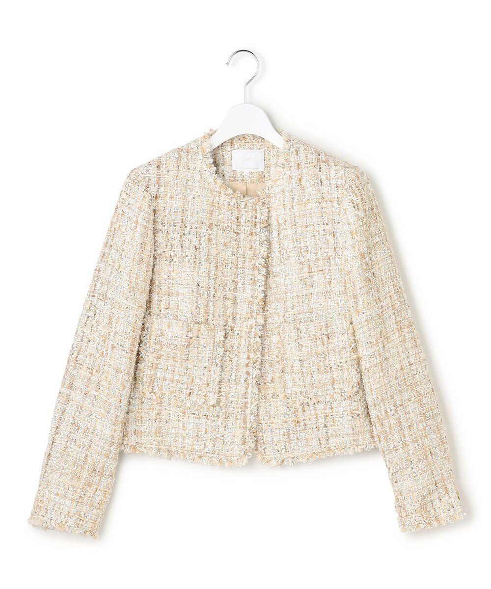 23区 【GOLD LABEL】スパングルMIXツイード ショートジャケット 