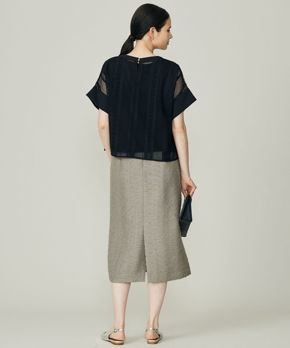 自由区 L 【洗える】ルーレックスジャカード スカート 