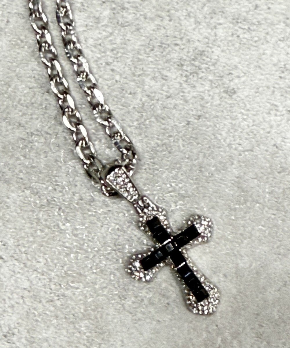 WEGO Lクロスビジューネックレス 