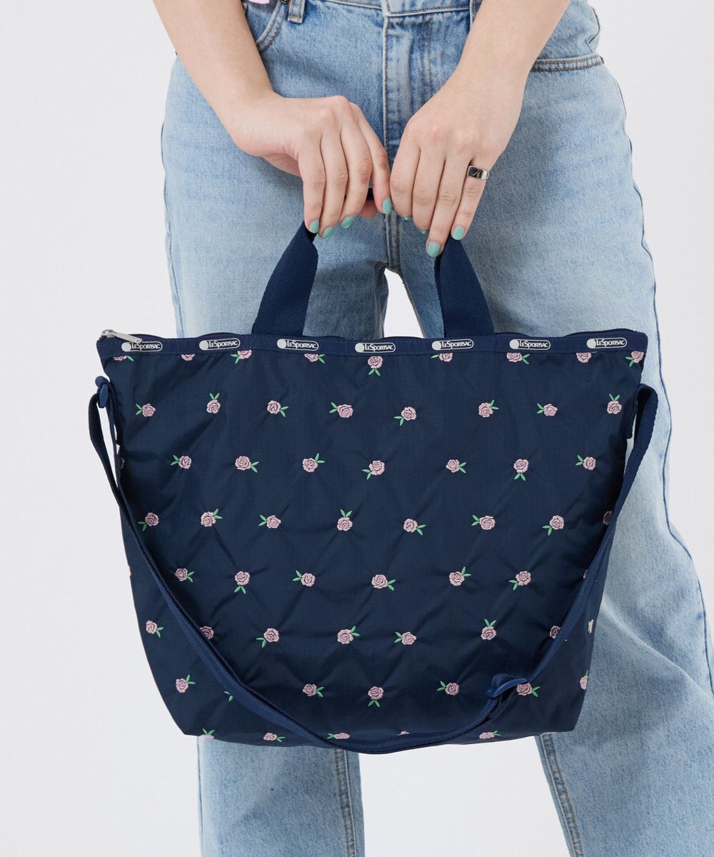 LeSportsac DELUXE EASY CARRY TOTE/ピンクローズエンブロイダリー 