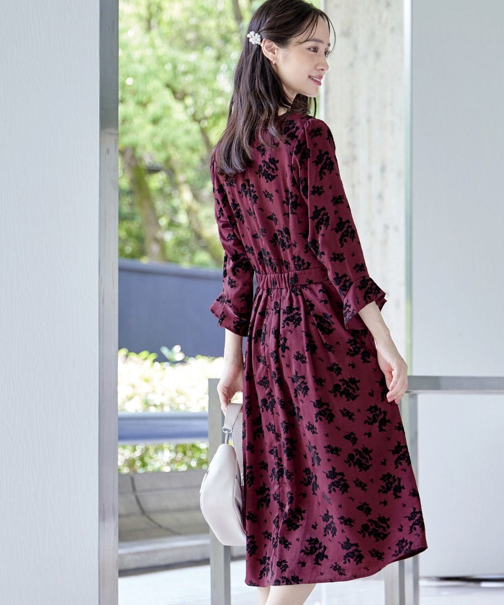 Tiaclasse 【安田美沙子さん着用・洗える】フラワーフロッキーワンピース 