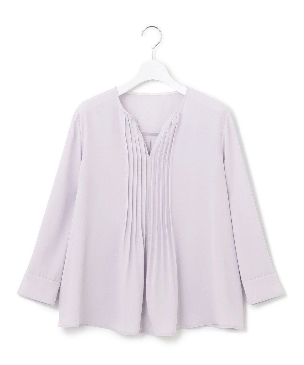 23区 S 【洗える】 バックサテンアムンゼン キーネック ブラウス 