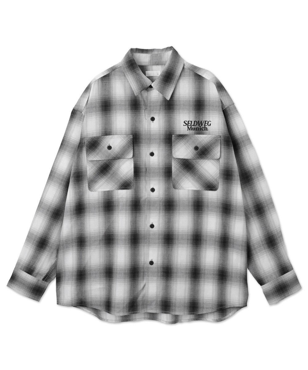 WEGO 【ユニセックス着用ITEM】グラフィックオンブレチェックシャツ（LS） 
