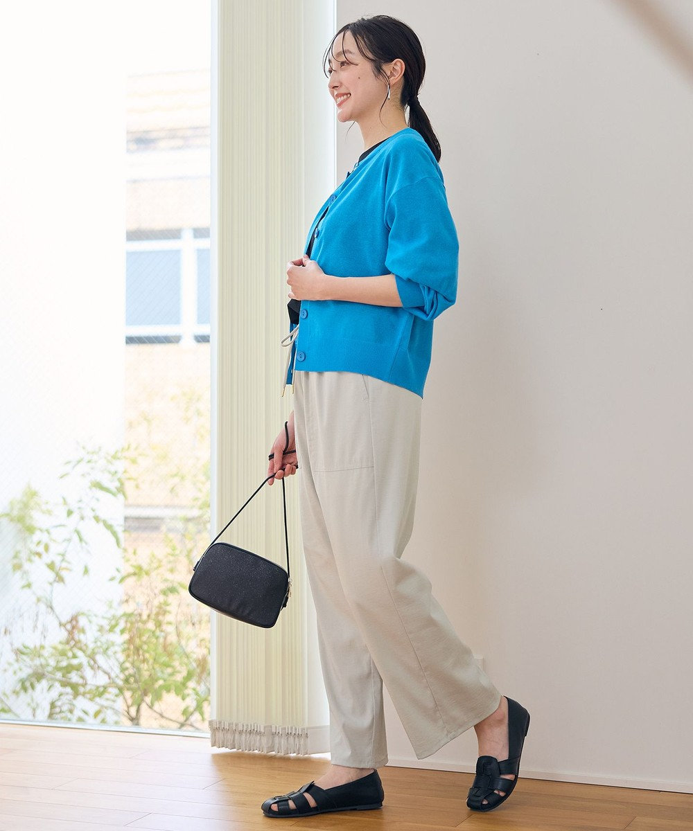 ANY L 【洗濯機可/アンチピリング/接触冷感】シアークルーネックカーディガン 