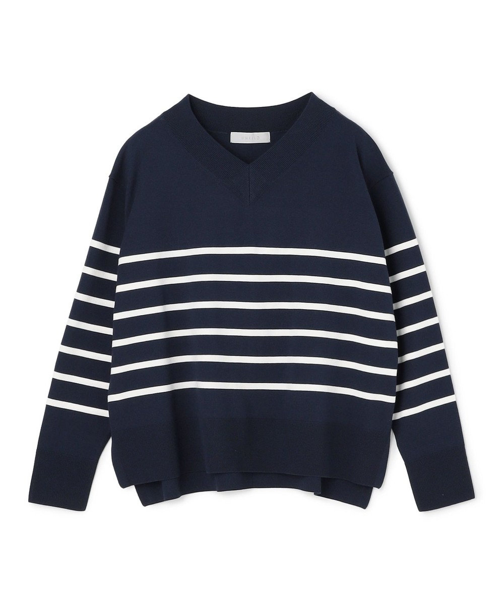 UNFILO L マイビューティニット Vネック 