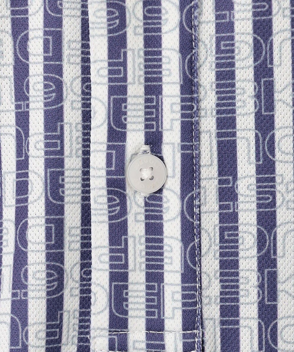 23区GOLF 【MEN/キングサイズ】【吸水速乾/UVカット】ストライプロゴ 長袖シャツ 