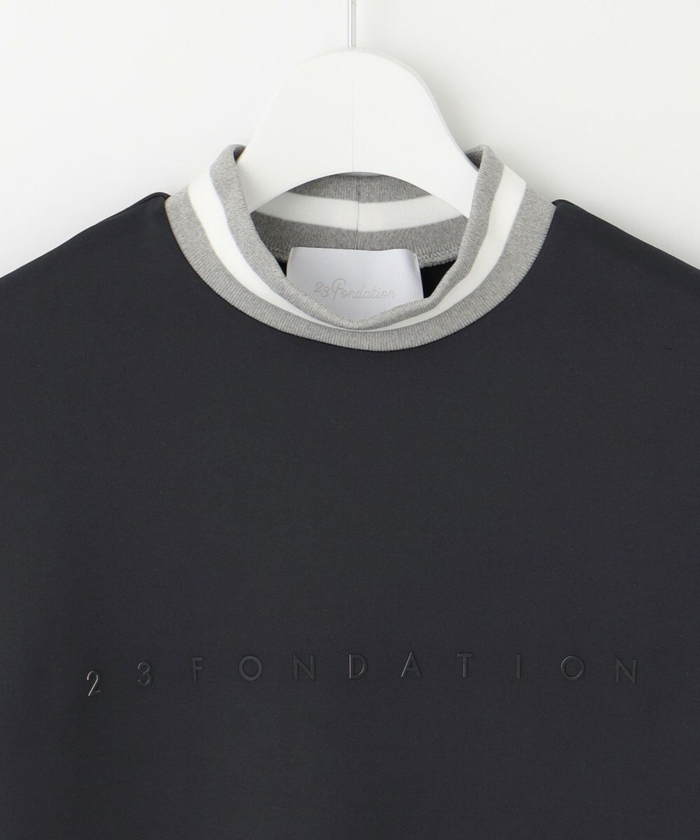 23区GOLF 【23Fondation/WOMEN】【吸水速乾/UVケア】ラインモックシャツ 