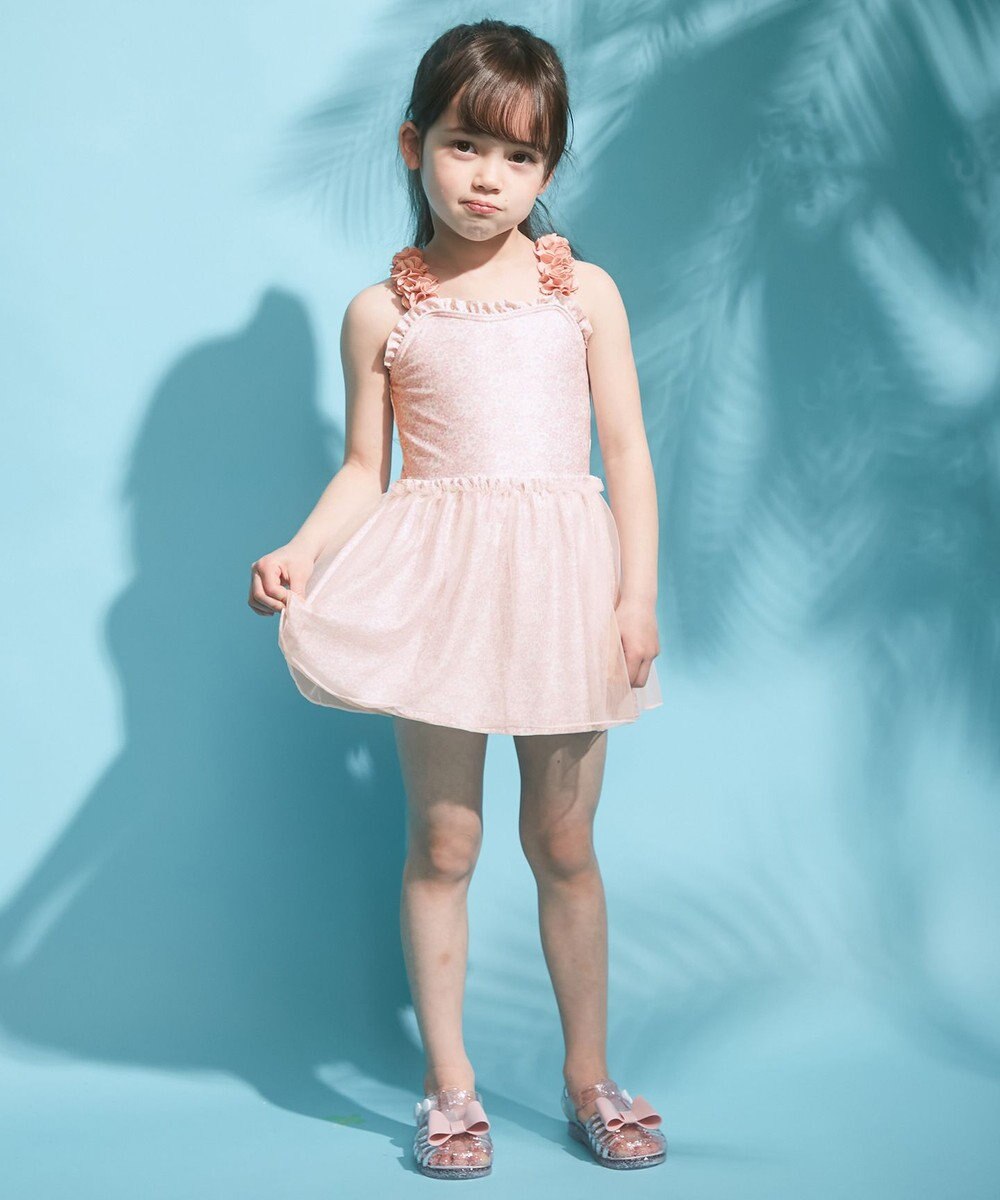 ANY KIDS 花柄チュールワンピース水着 