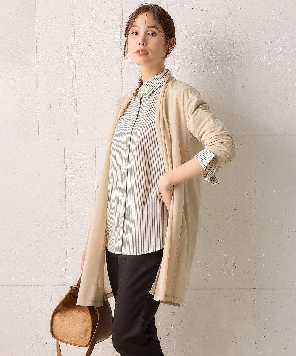 組曲 【WEB限定】シアーツイルジャージー ロングカーディガン 