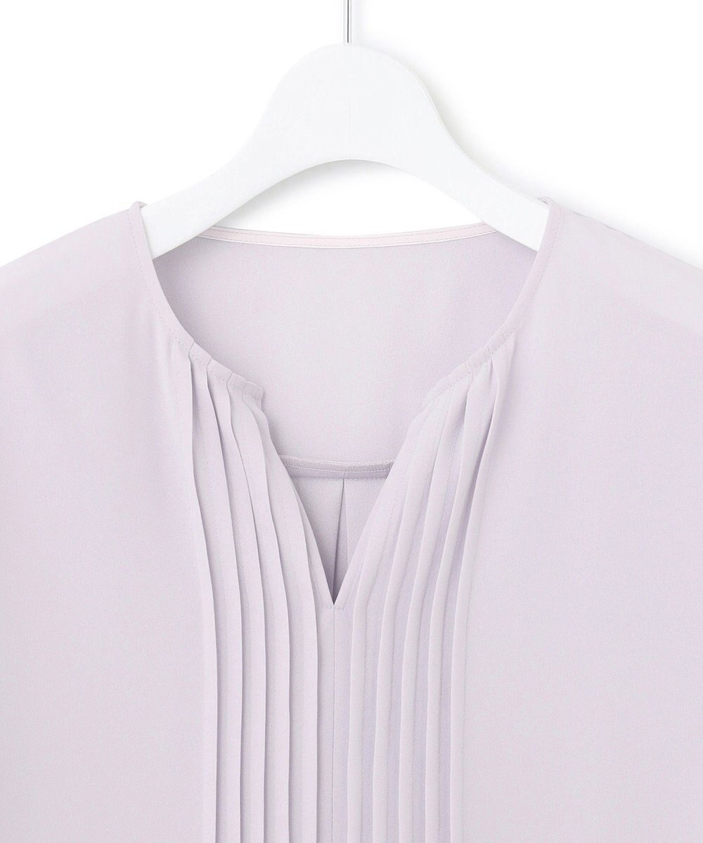 23区 S 【洗える】 バックサテンアムンゼン キーネック ブラウス 