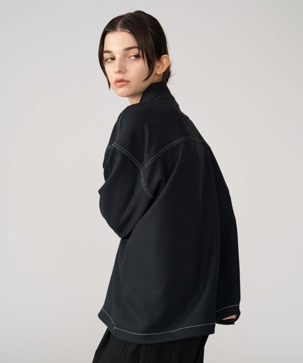 WEGO 【ユニセックス着用ITEM/MLサイズ展開】カラーステッチシャツジャケット 