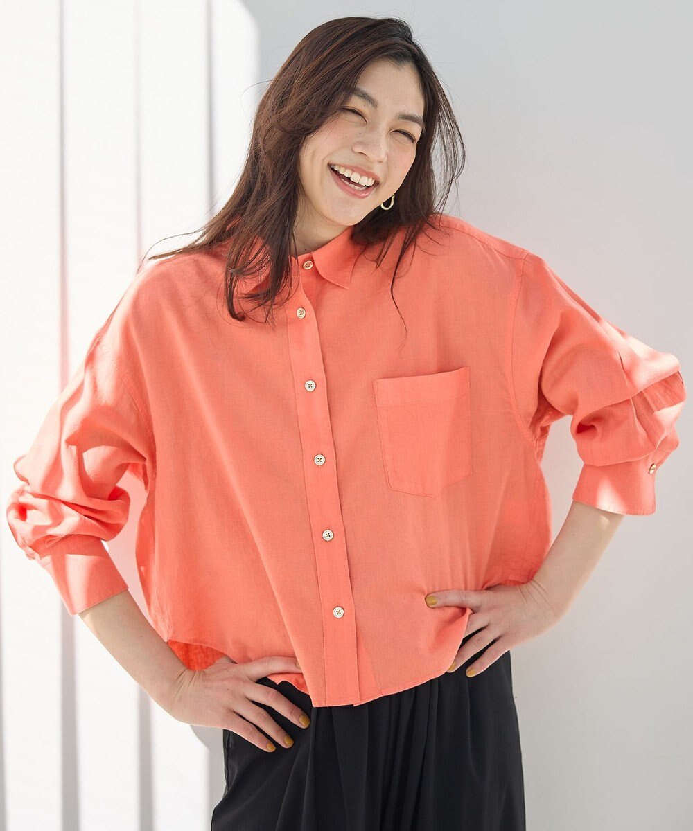 ANY 【手洗い可能】ヨーロピアンリネンシャツブラウス 