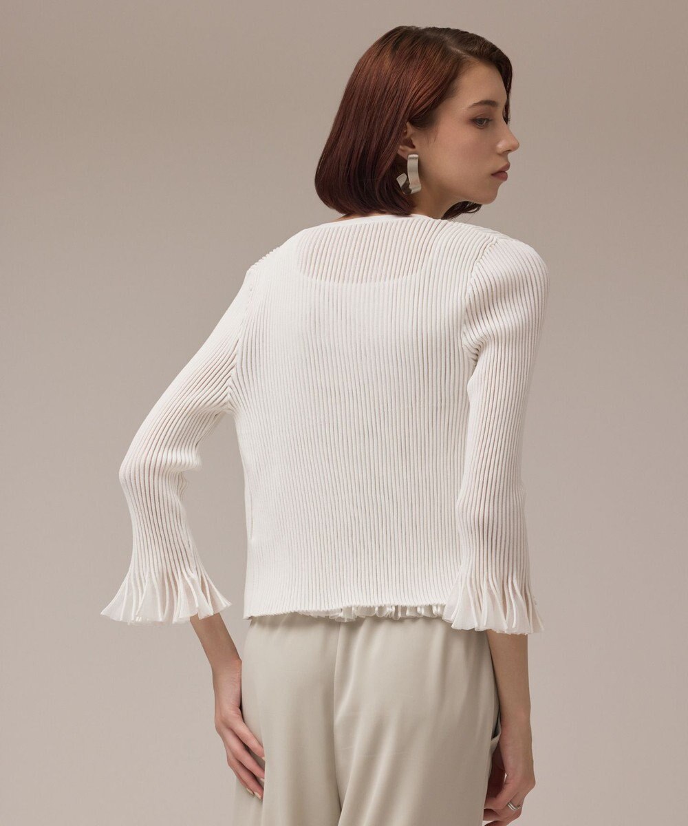 GRACE CONTINENTAL シアーフリルニットカーディガン 