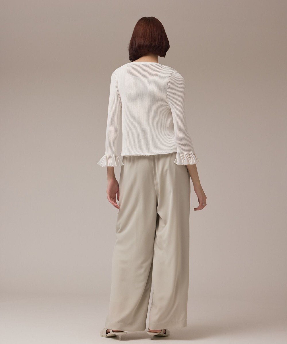 GRACE CONTINENTAL シアーフリルニットカーディガン 