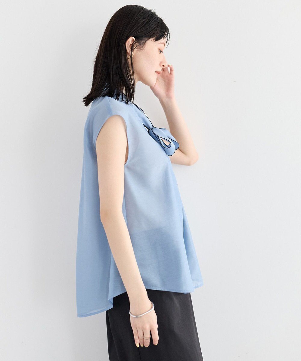 YECCA VECCA シアーボウタイブラウス 