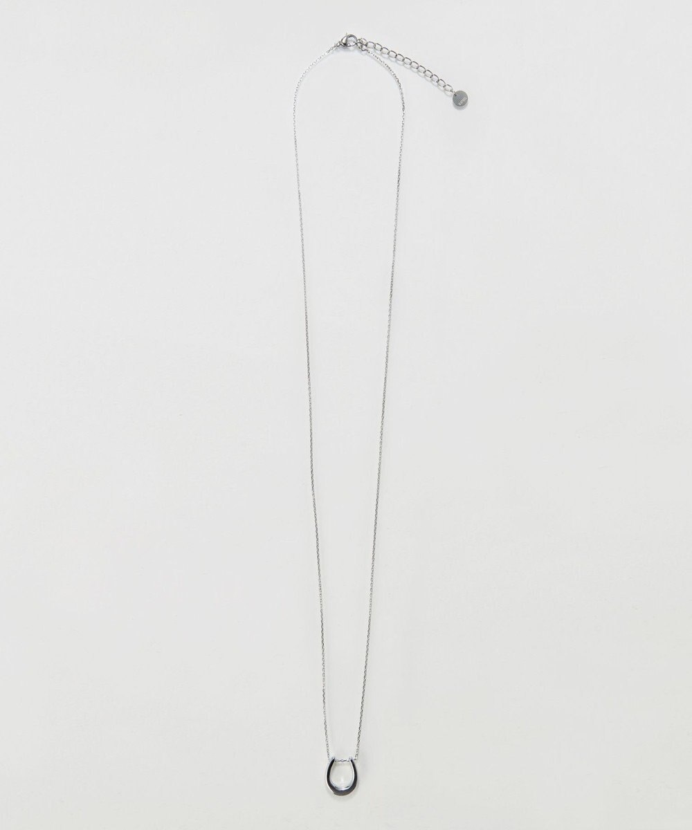 Phoebe 〈金属アレルギー対応〉メタリックホースシューネックレス　シルバー　ステンレス/馬蹄/蹄鉄/ラッキーモチーフ/ギフト/プレゼント/大ぶり 