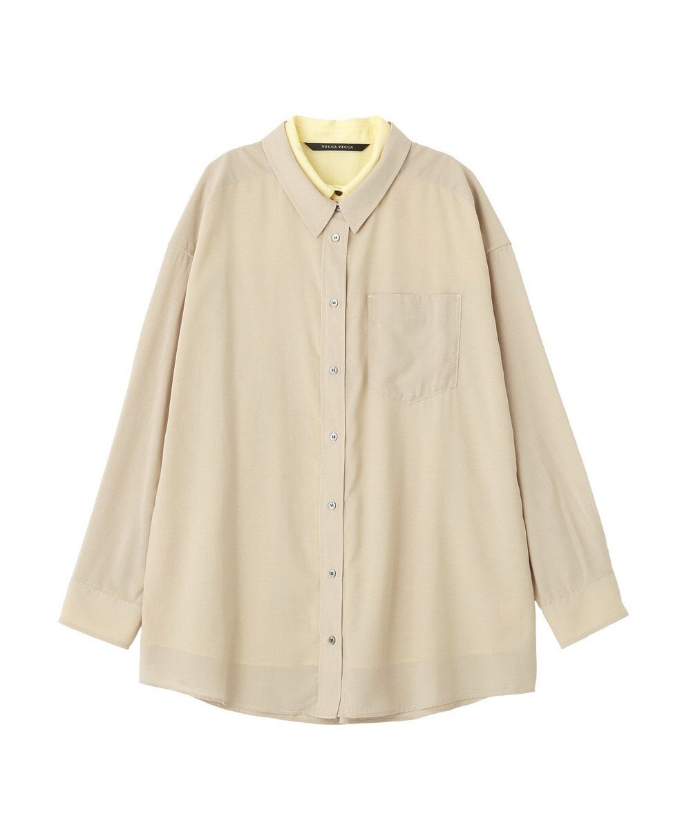 YECCA VECCA シアーレイヤードシャツ 