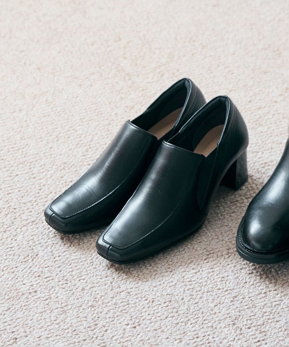 Pointer 日本製 本革甲深パンプス 