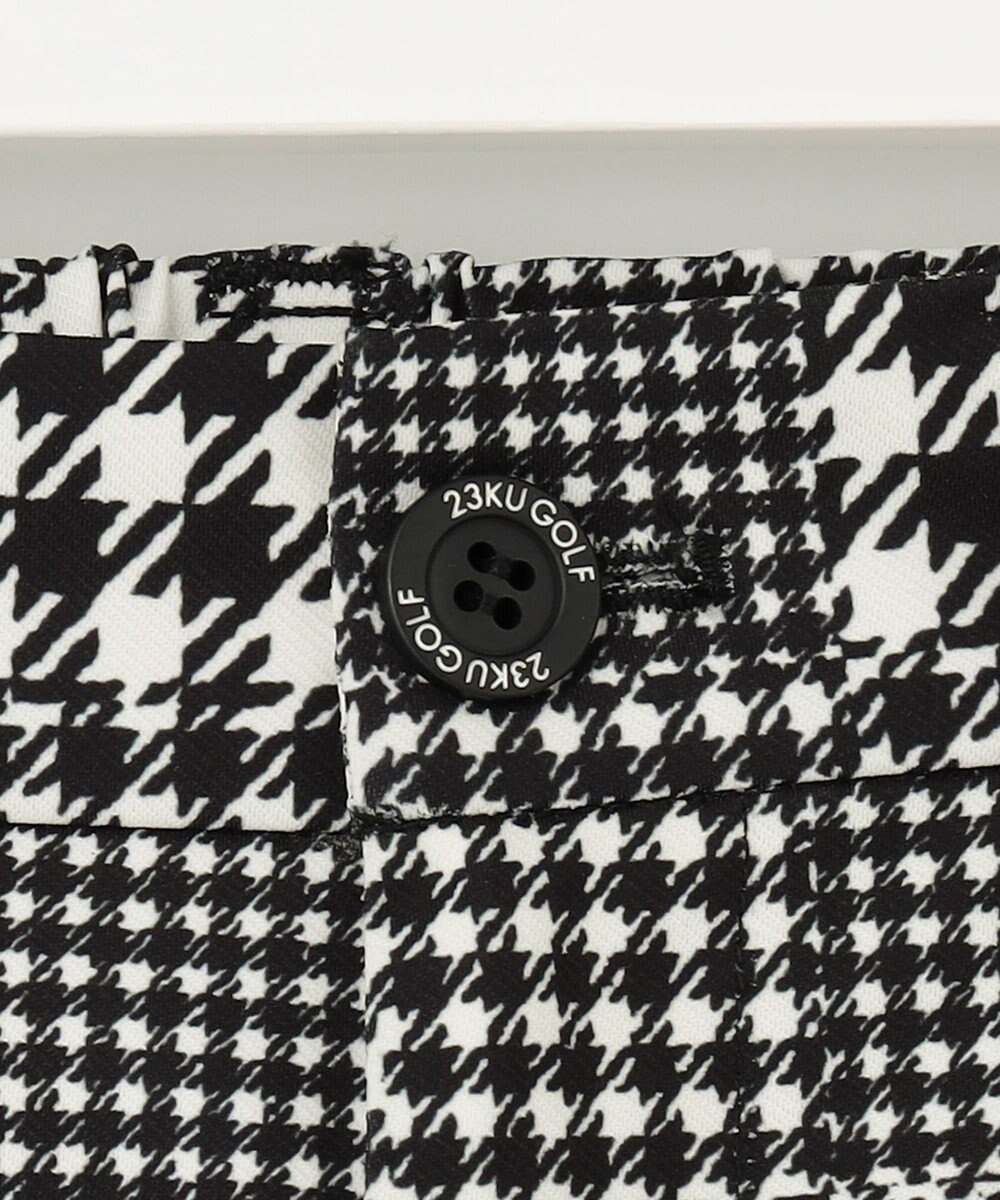 23区GOLF フレンチシックなスタイリングに！【WOMEN】チェック柄 テーパードパンツ 