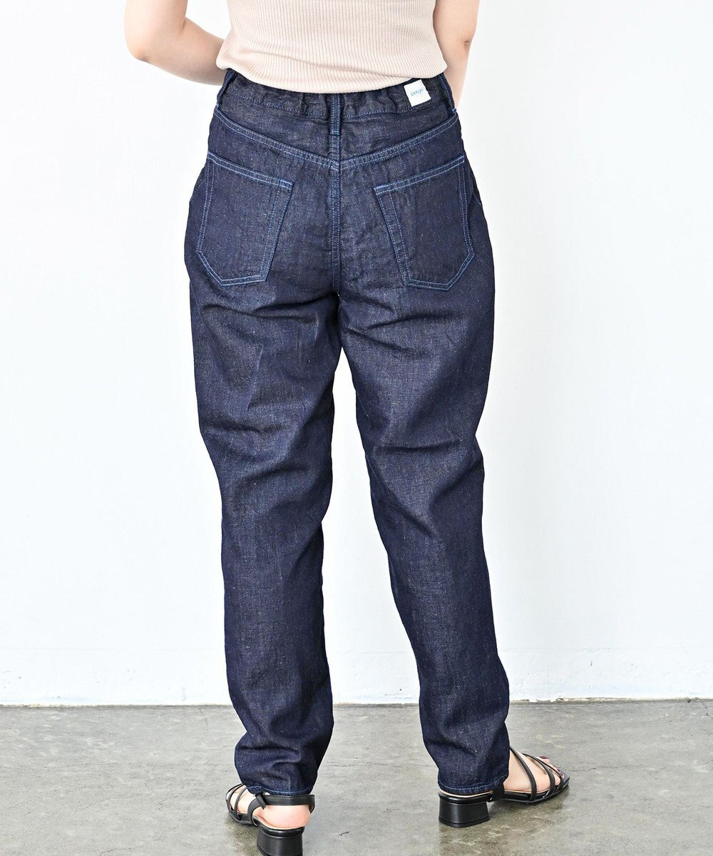 caqu FS linen ankle tapered アンクル丈 テーパードボーイフィットリネンデニム 