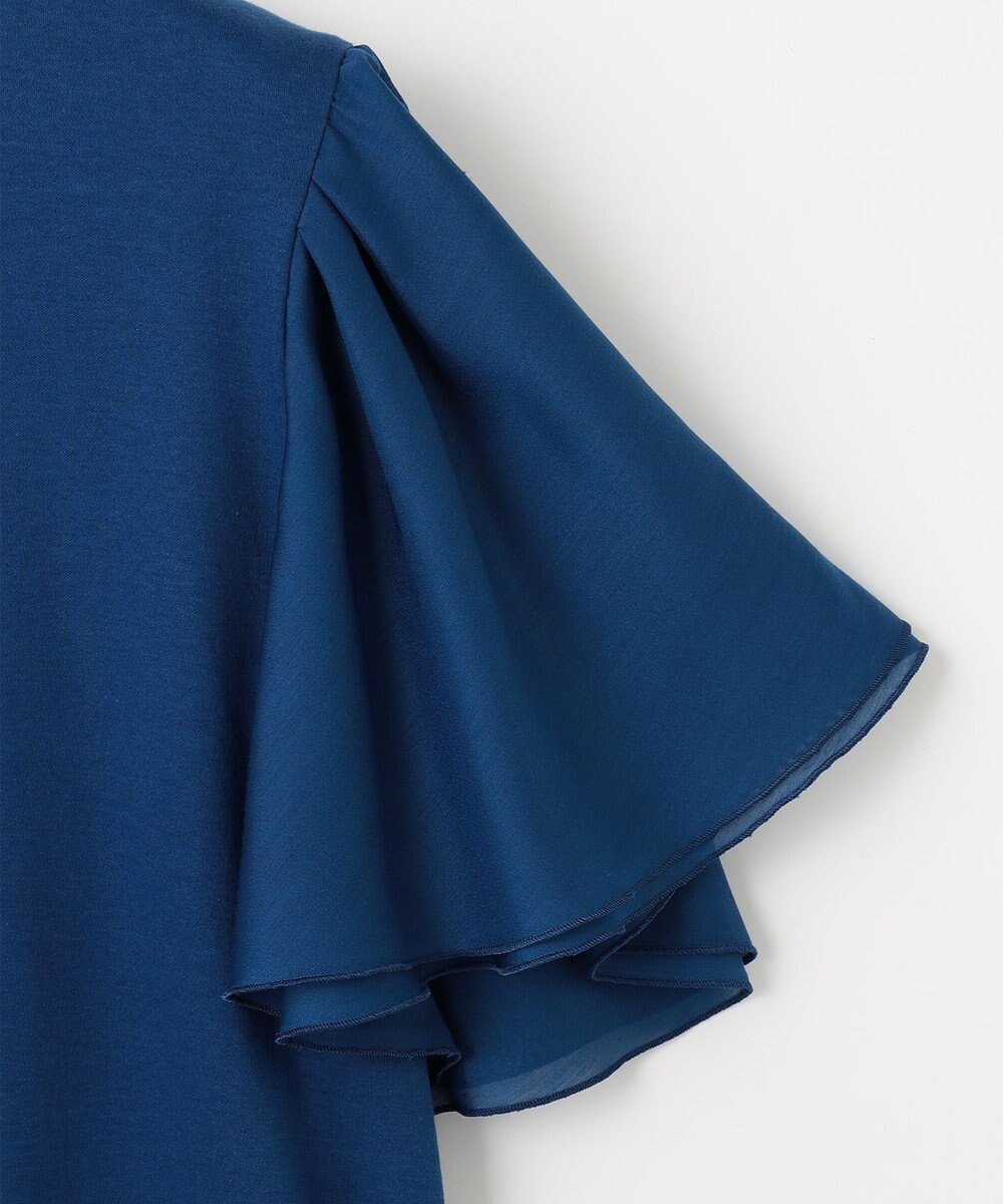 23区 L 【WEB限定】フレアコンビジャージー 袖フリル カットソー 