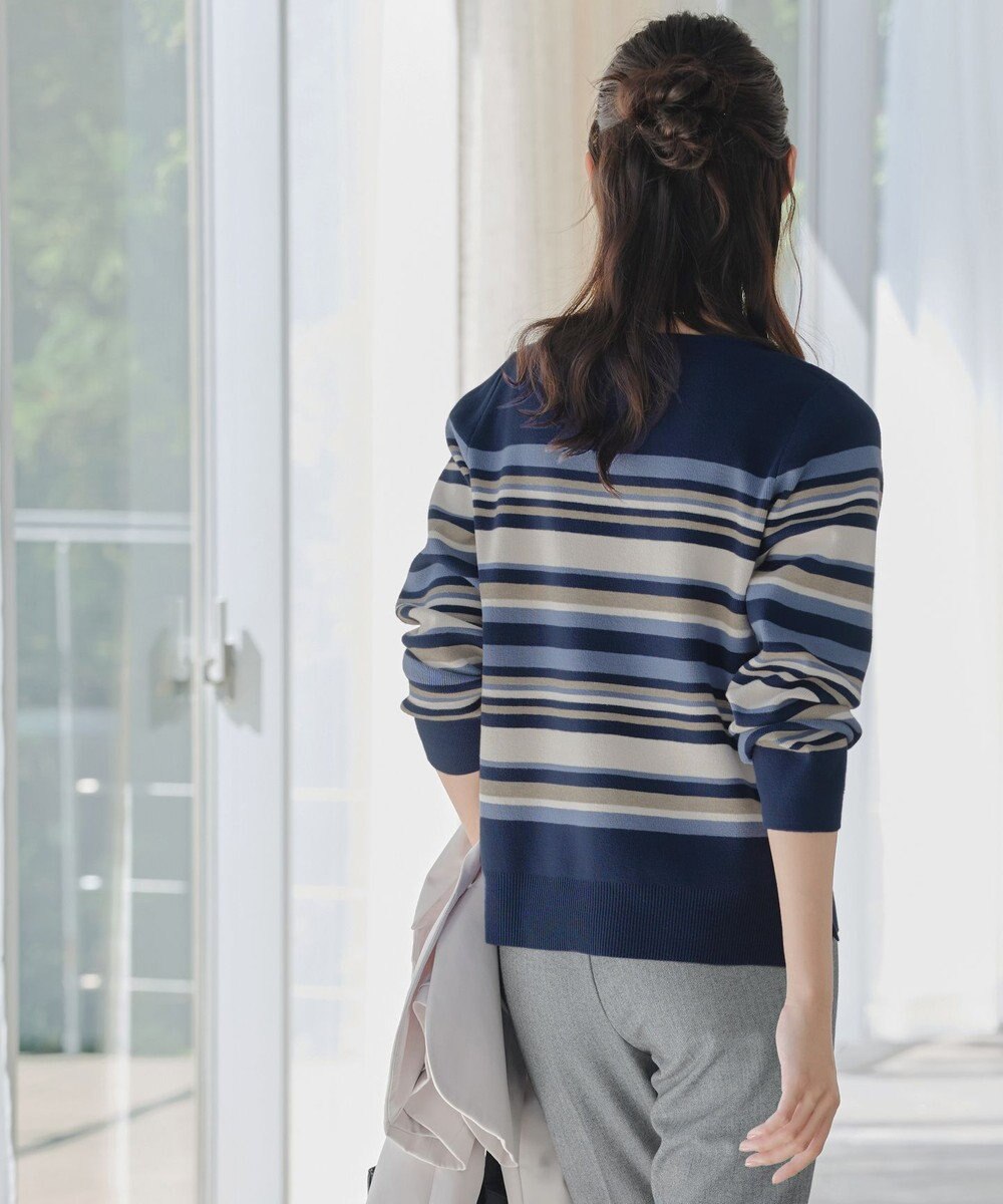 Tiaclasse マルチボーダーニットトップス 