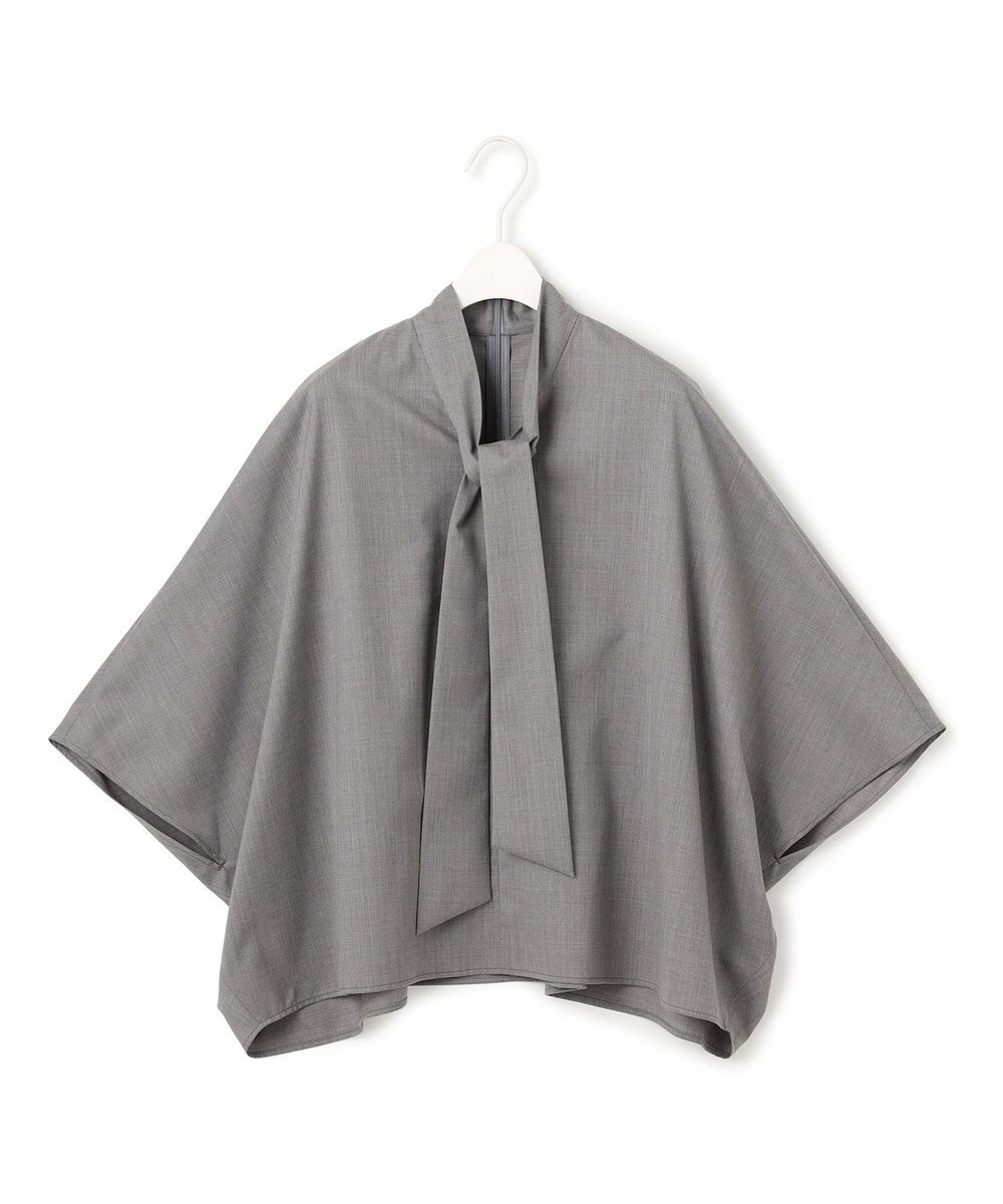 ICB L 【洗える】T/Wブロード ボウタイブラウス 