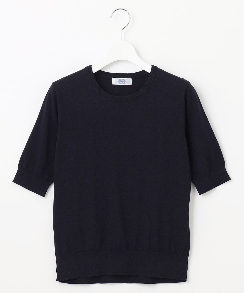 J.PRESS LADIES 【洗える】BASIC HT-COTTON クルーネック ニット 