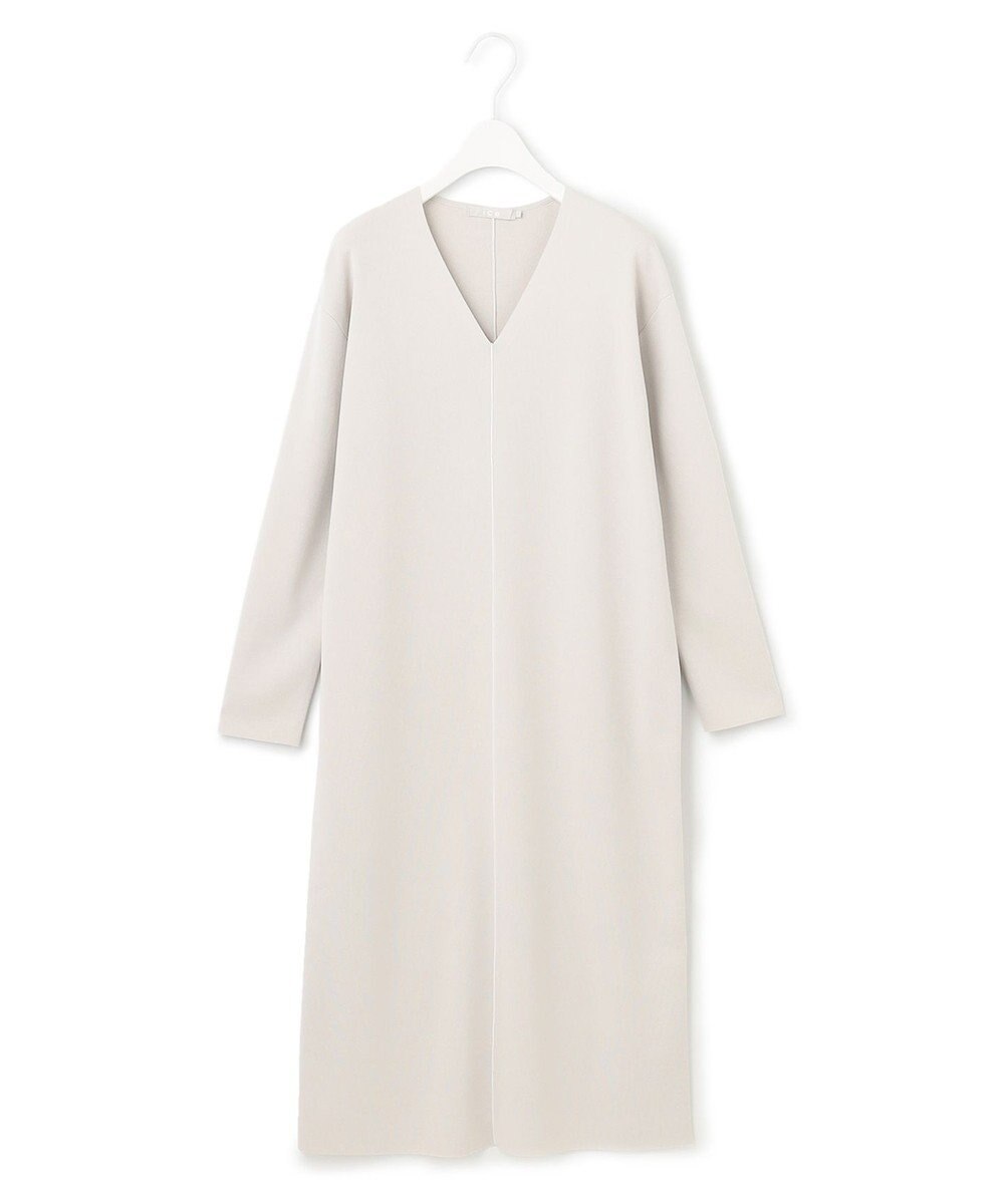 ICB 【洗える】 シンセティックフルニードル Vネックワンピース 