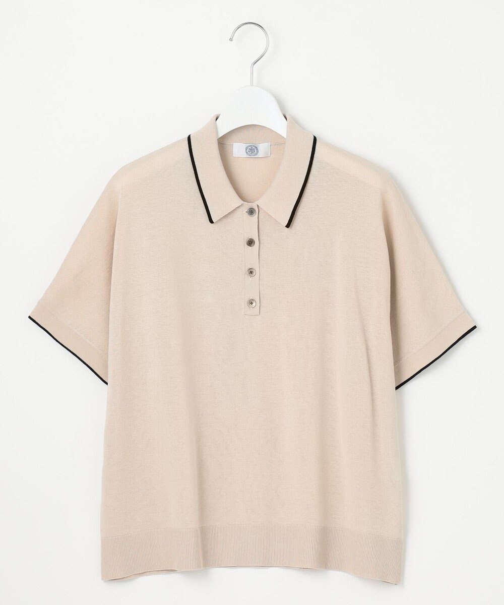 J.PRESS LADIES L 【洗える】ドライコットン ポロ ニット 